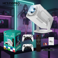 Proyektor Game LCD LED 4K LR HCS350 Pro 1000 Lumens 150 Inci Android 11 BT5.0 Auto-Zoom 2G RAM Built-in Home Theater Portabel 3D