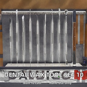 Dental Lab Instrument Metal Manual Wax Carving Tool Set 10-Piece <b>Kit</b> for Graving Wax <b>Models</b> - Product Image 2
