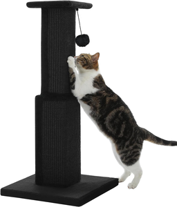 Rascador Grande para Gatos de 32 Pulgadas de Alto, Rascador Negro para Gatos Adultos de Interior, Rascador Definitivo con Sisal Tejido - Product Image 1
