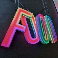 Lettres lumineuses LED RVB imprimées en 3D, multicolores, à changement de couleur, enseignes personnalisées pour devantures de magasins et entreprises