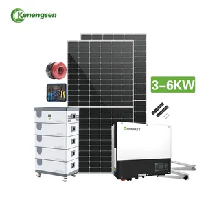 Großhandel Energie speicher batterie 3-6kW netz unabhängige PV-Hybrid-Solarmodule 24 Volt Haus ein Solarpanels ystem einrichten