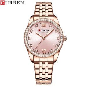 CURREN 9086 Brand New Charming Rose Ladies Watch Luminous <b>Hands</b> Stainless Steel Strap <b>Clock</b> Thin Quartz Ladies Watch Relogio - Product Image 1