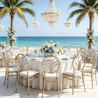 Chaises Chiavari Phoenix en aluminium empilables, modernes et luxueuses, en cuir PU, pour la location – Offre Spéciale