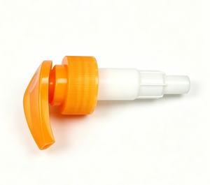 Bomba dosificadora de plástico naranja de 33/410 y 4cc con cabezal curvo para crema corporal, gel de ducha, botella PET vacía, repuesto de bomba dispensadora. - Product Image 2