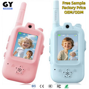 Walkie Talkie Portatili per Bambini, Confezione da 2, Ricaricabili 650mAh, Impermeabili in Plastica, Interfono Video, Portata <1.5km, Giocattolo per Interni/Esterni, per Famiglia - Product Image 1