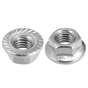Duplex Steel 2205 2507 S32760 Metric Hexagon Flange Nuts And Hex Bolts Din 6923 Hex Flange Nut
