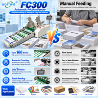 Machine de comptage par lots Worth-IT à alimentation automatique pour feuilles d'impression fines en plastique, avec chargeur à friction longue portée, à entraînement électrique, pour le collage et l'étiquetage