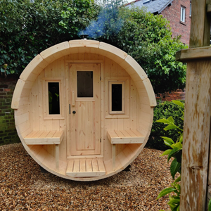 Chauffage avec contrôleur Wi-Fi et haut-parleur, usage commercial extérieur, tonneau rond en bois massif, garantie 1 an, XS-OUTDOOR 03141140 - Product Image 4