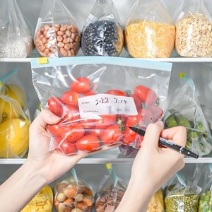 Sacs alimentaires refermables personnalisés à double fermeture éclair en LDPE pour congélation - Product Image 3