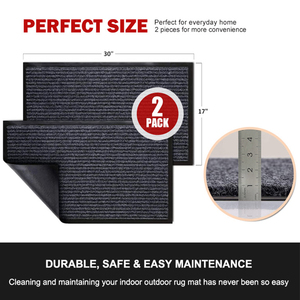 <span class=keywords><strong>Tapis</strong></span> à double côtes perforé à l'aiguille en polyester <span class=keywords><strong>personnalisable</strong></span> <span class=keywords><strong>Tapis</strong></span> de porte d'entrée extérieur - Product Image 4