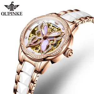 OUPINLE 3239 Series Mechanical Skeleton Watches Women Wrist Luxury Watch Custom Logo Women Ladies Watches Brands Luxury