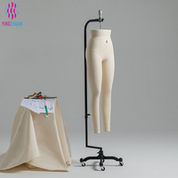 Unterkörper-Schneiderpuppe aus Fiberglas, weibliche Bein-Mannequins, hängende, verstellbare Schneiderpuppe mit Ständer