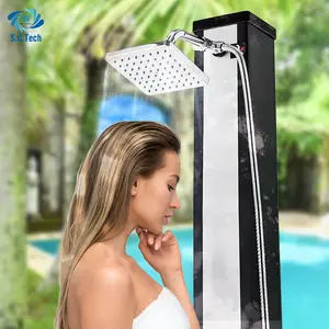 Couronne d'eau 20l 35l 40l douche en acier inoxydable vente en gros piscine extérieure douche solaire