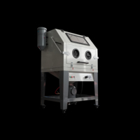 Armoire de sablage mobile de 990 litres avec réservoir de stockage sous pression et double dépoussiéreur