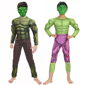Disfraz de Manqi Hulk para adultos y niños con máscara, capa, guantes, pantalones, traje de personaje de los Vengadores - Product Image 1