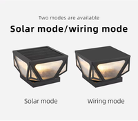 Luz de Pilar alimentada por energía Solar Led moderna Poste de puerta Luz de jardín solar al aire libre Valla Lámpara de cuerpo luminoso Luz de Pilar impermeable