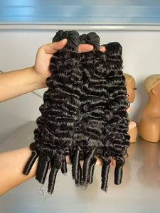 Khá burmese xoăn tóc con người bó lớp biểu bì phù hợp Trinh Nữ phần mở rộng tóc Brazil burmese Curl bó tóc con người - Product Image 3