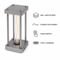 Lampe de bureau carrée à lumière tactile, intensité variable, veilleuse respirante, lampe d'ambiance en acrylique, décoration intérieure, cadeau de Noël, vente en gros, OEM
