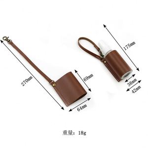 YY Leakproof Travel Perfume Bottles with PU Leather Cover <b>Keychain</b> Holder for Easy Carry Sanitizer Holder <b>Keychain</b> - Product Image 2