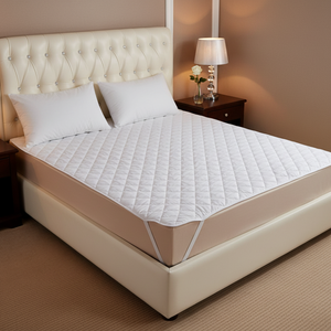 Protector de Colchón Chenhong para Hoteles y Casas de Huéspedes, Antiácaros, Acolchado de Poliéster, Liso, Moderno, Minimalista, Tipo Mahjong, Blanco - Product Image 1