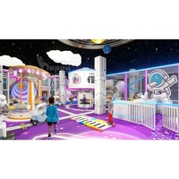 Manège souple et durable sur le thème de l'espace, galaxie, OVNI, fusée, pour aire de jeux intérieure sécurisée pour enfants, idéal pour centre commercial