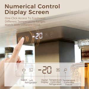 Armoire à vin intelligente de luxe avec réfrigérateur-congélateur escamotable à double température Cb-150, armoire à vin pour cuisine - Product Image 2