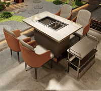 Meubles de restaurant à prix raisonnable, table et chaises en tissu, mobilier de restaurant pour fondue