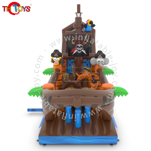 Barco pirata gigante, gorila <span class=keywords><strong>de</strong></span> aire, carrera <span class=keywords><strong>de</strong></span> obstáculos inflable con tobogán hinchable, actividad divertida para niños - Product Image 5