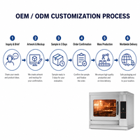 Four électrique professionnel en acier inoxydable pour boulangerie, équipement de cuisine durable, puissance 9,5 kW, garantie 1 an pour les boulangeries