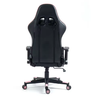 Fauteuil de bureau inclinable pivotant en similicuir PU noir et rose, style japonais, avec oreilles de lapin mignonnes, personnalisable, pour le gaming et le massage, en acier inoxydable