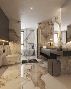 แผ่นกระเบื้องพอร์ซเลนสีดำผิวสัมผัสเรียบเนียนขนาด 1600x3200 มม. หนา 12 มม. กระเบื้องสีเทาอ่อนขนาดใหญ่สำหรับห้องนั่งเล่นกลางแจ้ง แผ่นหินเผาผนึก ลายหินอ่อน - Product Image 2