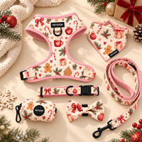 Ensemble Harnais de Noël pour Chien Petsign – Collier Réglable Anti-Traction, Laisse, Bandana, Nœud Papillon, Distributeur de Sacs à Déjections – Vente en Gros Direct Usine