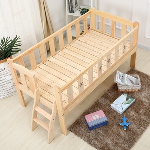 <span class=keywords><strong>Cama</strong></span> Individual de Madera Maciza para Niños con Barandilla de Seguridad, <span class=keywords><strong>Cama</strong></span> para Niños Pequeños con Extensión para Acoplar, <span class=keywords><strong>Cama</strong></span> para Bebés para Dormir Juntos, Logotipo Personalizado - Product Image 5