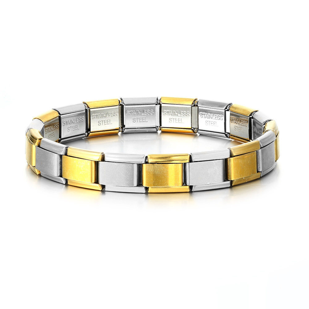 Gold between steel-double color overlapping style
