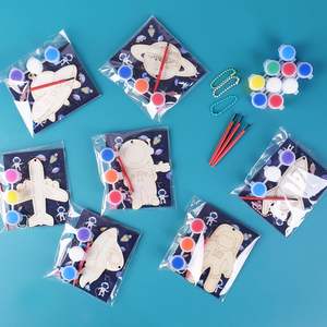 DIY houten schilderspeelgoed en sleutelhangerkit voor kinderen - creatieve tekenspeelgoedset, educatieve vakantiecadeaus voor kinderen - Product Image 5