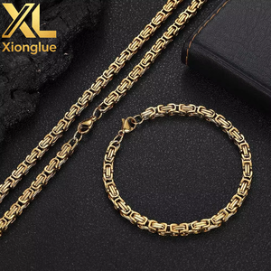 Collier chaîne byzantine plaqué or 18 carats de haute qualité, 4 mm, zircon, 18 pouces, acier inoxydable, durable, élégant, unisexe, bijoux cadeau - Product Image 6