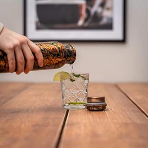 Botella de cobre hecha a mano de calidad superior con juego de vidrio con superficie lisa perfecta para beber diariamente y regalo de Festival - Product Image 4