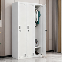 Casier en acier à 3 portes Bo Jiao, armoire de rangement en métal pour salle de sport, personnel, appartement, chambre, école, hôtel, hôpital