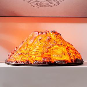 <span class=keywords><strong>Chimenea</strong></span> eléctrica simulada carbón falso leña decorativa llama de carbón lámpara hoguera accesorios de tiro decoraciones para el hogar - Product Image 6