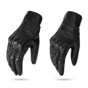 Gants de moto en cuir véritable de qualité supérieure, protection en carbone, gants de conduite de moto, gants de course, gants de moto, logo personnalisé, vente en gros - Product Image 1