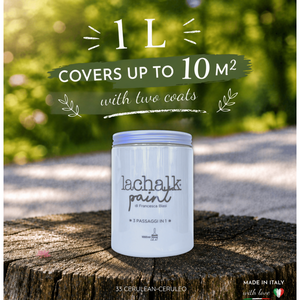 33 CERULEAN 1lt LaChalk the evolution of <b>chalk</b> paint Where <b>chalk</b> meets resin: Hybrid <b>Chalk</b> Resin Paint made in Italy - Product Image 2