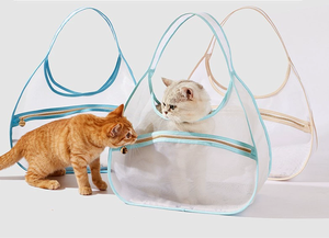 Tas punggung pembawa hewan peliharaan, kantung jala bernafas ritsleting portabel nilon multifungsi musim panas baru - Product Image 3