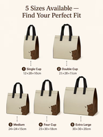 Sac isotherme réutilisable en non-tissé, personnalisé, motif ours de dessin animé, écologique, pour café, boulangerie, livraison de nourriture, sac cadeau