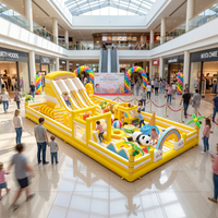Parc d'attractions gonflable géant 20*10m pour l'été, aire de jeux gonflable intérieure et extérieure pour enfants, château gonflable pour la location