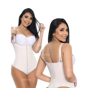 Shaper do corpo com Silicone na Zona Superior Waist Trainer Body shaper Abrir A Virilha Bodysuit Shapewear Mulheres Controle Da Barriga