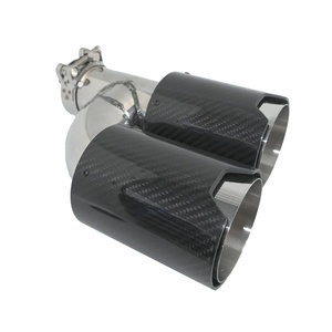 2 Piezas de <span class=keywords><strong>Tubo</strong></span> de <span class=keywords><strong>Escape</strong></span> de Fibra de Carbono Mate Modelo M con Puntas Dobles para Silenciador Trasero <span class=keywords><strong>Akrapovic</strong></span> para Sistema de <span class=keywords><strong>Escape</strong></span> de Automóvil - Product Image 1