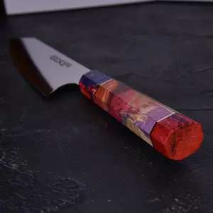 Cuchillo de cocina Kiritsuke de Damasco hecho a mano japonés de <span class=keywords><strong>8</strong></span> pulgadas VG10, cuchillo de Chef de Damasco con mango octogonal - Product Image 5