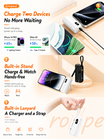 Chargeur portable HYTO Mini 5000mAh, batterie externe USB C pour téléphone portable, écran LCD, petit et mignon