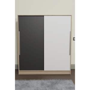 Armoire autoportante Zambak 160 cm avec portes coulissantes, tiroirs et étagères – Design moderne pliable pour petite pièce et rangement de vêtements - Product Image 1