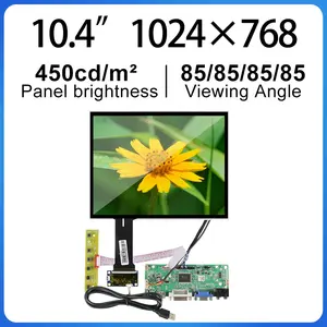 BOE 10.4 inç dokunmatik Panel ile sürücü panosu 1024x768 IPS TFT LCD Panel 30 pins LVDS arayüzü GV104X0M-N10 sanayi için